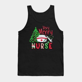 Very Merry Nurse Christmas Tank Top